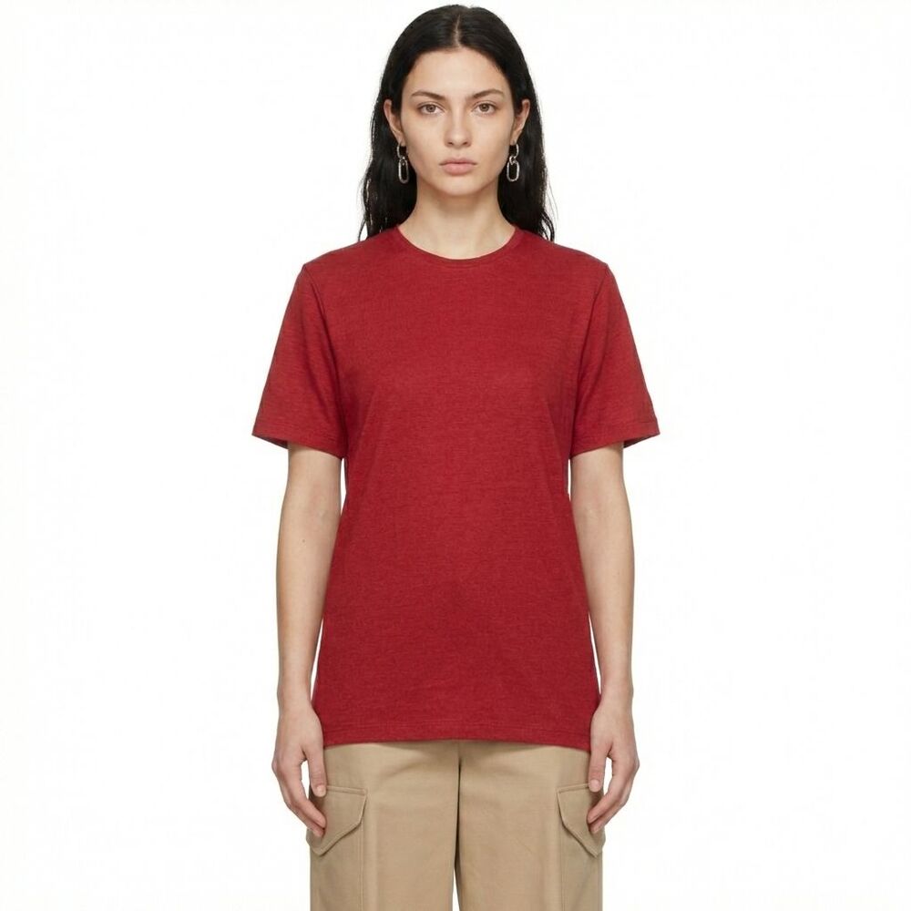 Vintage Givenchy Tunic Tee Shirt Womens 16W XL Red Linen Blend